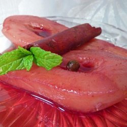 Pears Poached in Peppered Port recipe