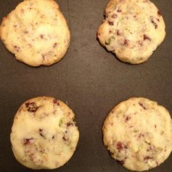Cranberry Lime Pistachio Shortbread Cookies recipe
