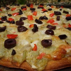Crab and Artichoke Appetizer Pizza recipe