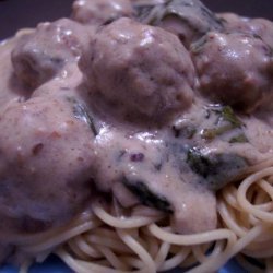 Italian Meatballs in Spinach Cream Sauce recipe