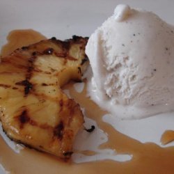 Grilled Pineapple With Rum Reduction Sauce recipe