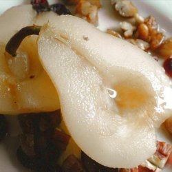 Pears With Maple Syrup, Pecans and Cranberries - Microwave recipe