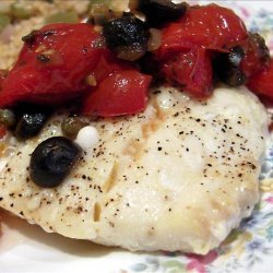 Baked Cod With Tomato-Olive Tapenade recipe