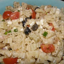 Fun  Greek style  pasta salad recipe