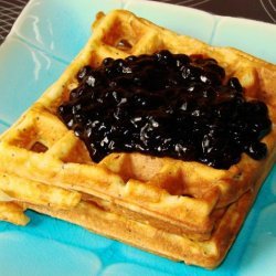 Lemon-Poppy Seed Waffles with Blueberry Sauce recipe