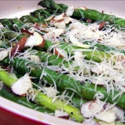 Roasted Asparagus With Almonds and Asiago recipe