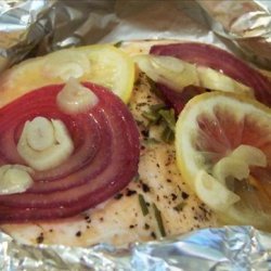 Foil Wrapped Side of Salmon With Lemon and Rosemary recipe