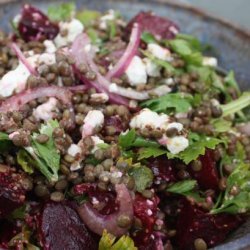 Lentil Salad With Baby Beets & Feta recipe