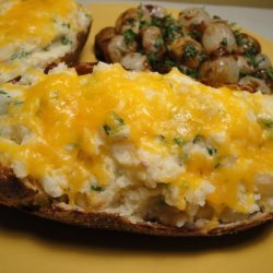 Jacket Potatoes Filled With Garlic and Herbs recipe