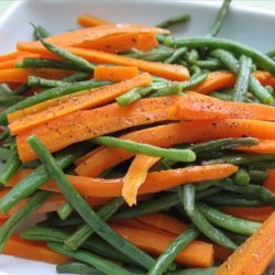 Easy Buttered Green Beans and Carrot Sticks recipe