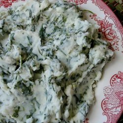 Spinach Whipped Potatoes recipe