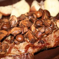 Charred Steak With Mushroom Vinaigrette recipe