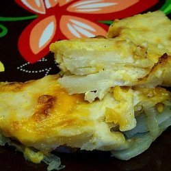Cheesy Potatoes With Onions recipe