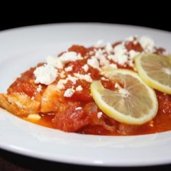 Tomato-Braised Fish Wth Feta and Lemon recipe