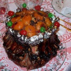 Crown Roast of Pork with Savory Fruit Stuffing recipe