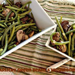 Garlicky Green Beans With Mushrooms recipe