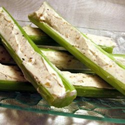 Shirley's Stuffed Celery With Nuts recipe