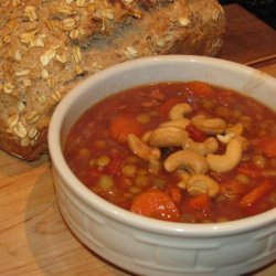 Chunky Lentil-Cashew Soup recipe