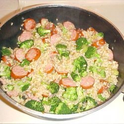 Broccoli and Sausage With Rice recipe