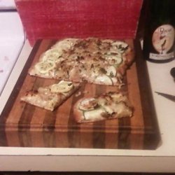 Cheesy Zucchini & Onion Flatbread recipe