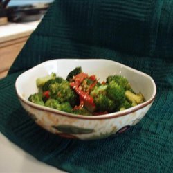 Festive Broccoli with Buttered Red Pepper recipe