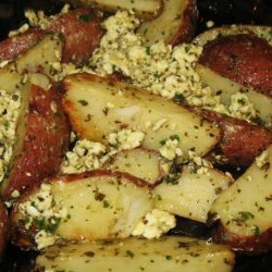 Herbed Greek Roasted Potatoes With Feta Cheese recipe