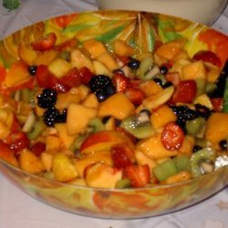 Fruit Salad With Honey Ginger Lime Dressing recipe