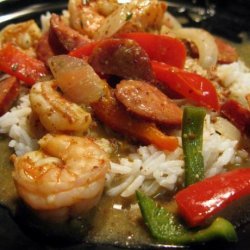 Andouille Sausage and Shrimp With Creole Mustard Sauce recipe