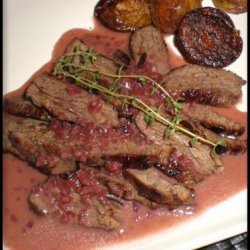 Bavette (Flap) Steak With Beurre Rouge & Roasted Potatoes recipe