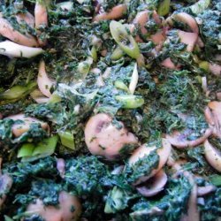 Sauteed Portabellas & Spinach recipe