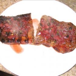 Elk Steaks with Green Peppercorn Sauce recipe