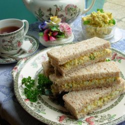 Dainty Egg and Chive Tea Sandwiches for Tea-Time recipe