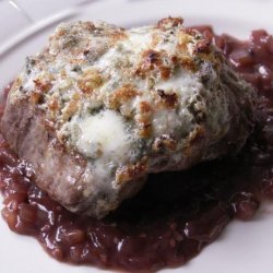 Blue Cheese Crusted Filet Mignon With Port Wine Sauce recipe