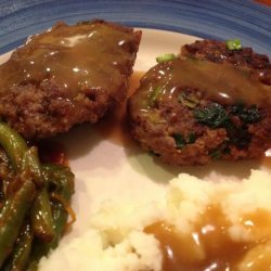 Beef and Bacon Rissoles With Gravy recipe