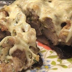Sausage-Stuffed Portabella Mushrooms With Mozzarella Cheese recipe