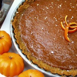 Pumpkin-Grand Marnier Tart With Gingersnap Crust recipe