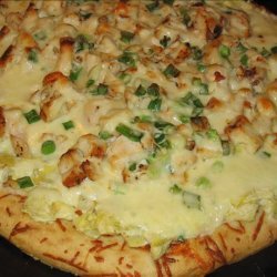 Cheesy Chicken and Artichoke Pizza recipe