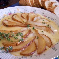 Brie With Roasted Pear and Thyme recipe