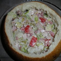 Mary Alice's Hoagie Dip in a Bread Bowl (Food Network) recipe