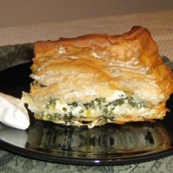 Bosnian Pita (phyllo pie) with Spinach Filling recipe