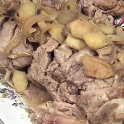 Crock Pot Mushroom  Pork With Apples recipe