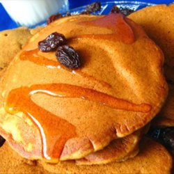 Kelly's Gingerbread Pancakes W/ Raisins recipe