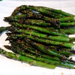 Roasted Asparagus With Garlic Dressing recipe