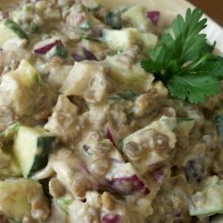 Lentil, Onion and Cucumber Salad recipe