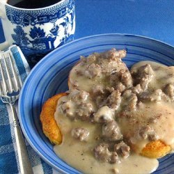 Peppered Sausage Gravy and Biscuits recipe