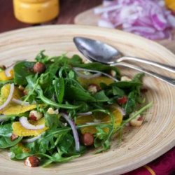 Spinach Salad with Apricot Vinaigrette recipe