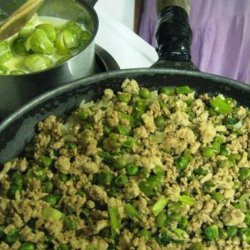 Ground Pork, Peas, and Rice Casserole recipe