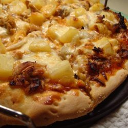 Leftover BBQ Pulled Pork (Or Shredded Chicken) Pizza W/Pineapple recipe