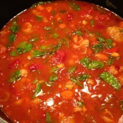 Pasta E Fagioli Soup With Ground Beef and Spinach recipe