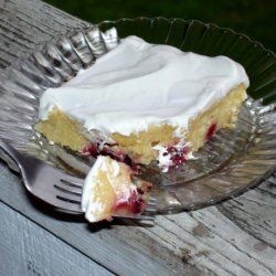 Lemony Cherry or Berry Poke Cake recipe